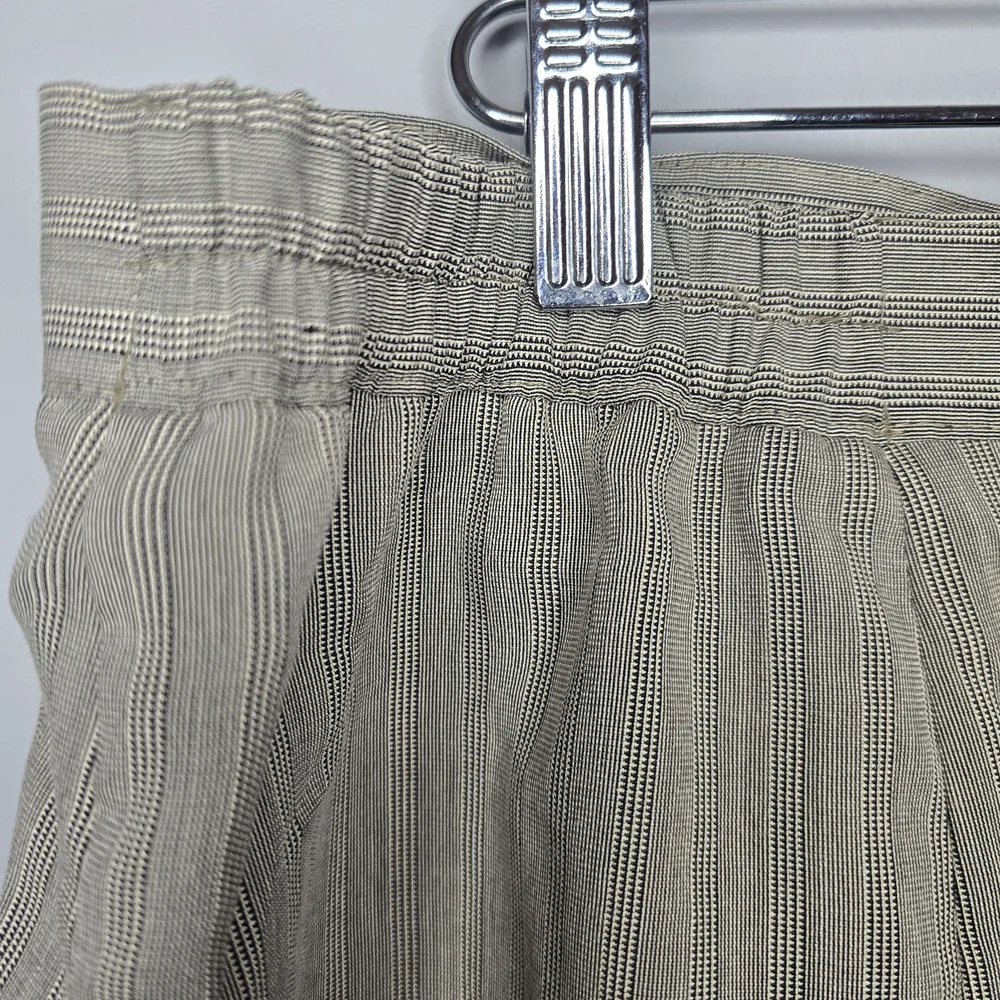 Vintage Plus Size Tan And Phantom Stripe Women's Skirt, Size 18